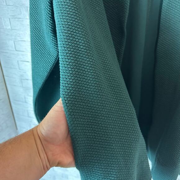 Land’s End women’s knit cardigan textured packets aqua coastal grandma plus size - Picture 6 of 9